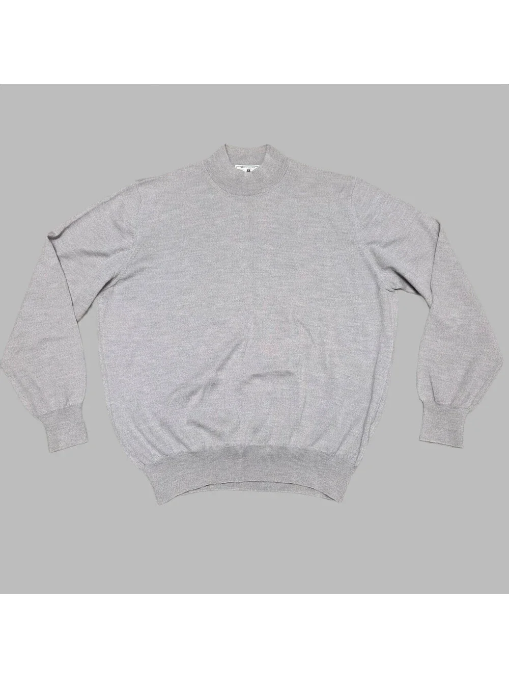 Carroll & Co Beverly Hills 100% Lana Wool High Neck Sweater 24x28 ITALY Gray XL